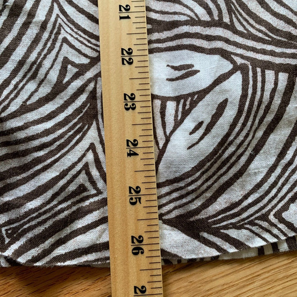 Talbots Skirt Womens 8 Brown Floral Irish Linen Belted Lined Safari Boho Outdoor - Picture 6 of 6